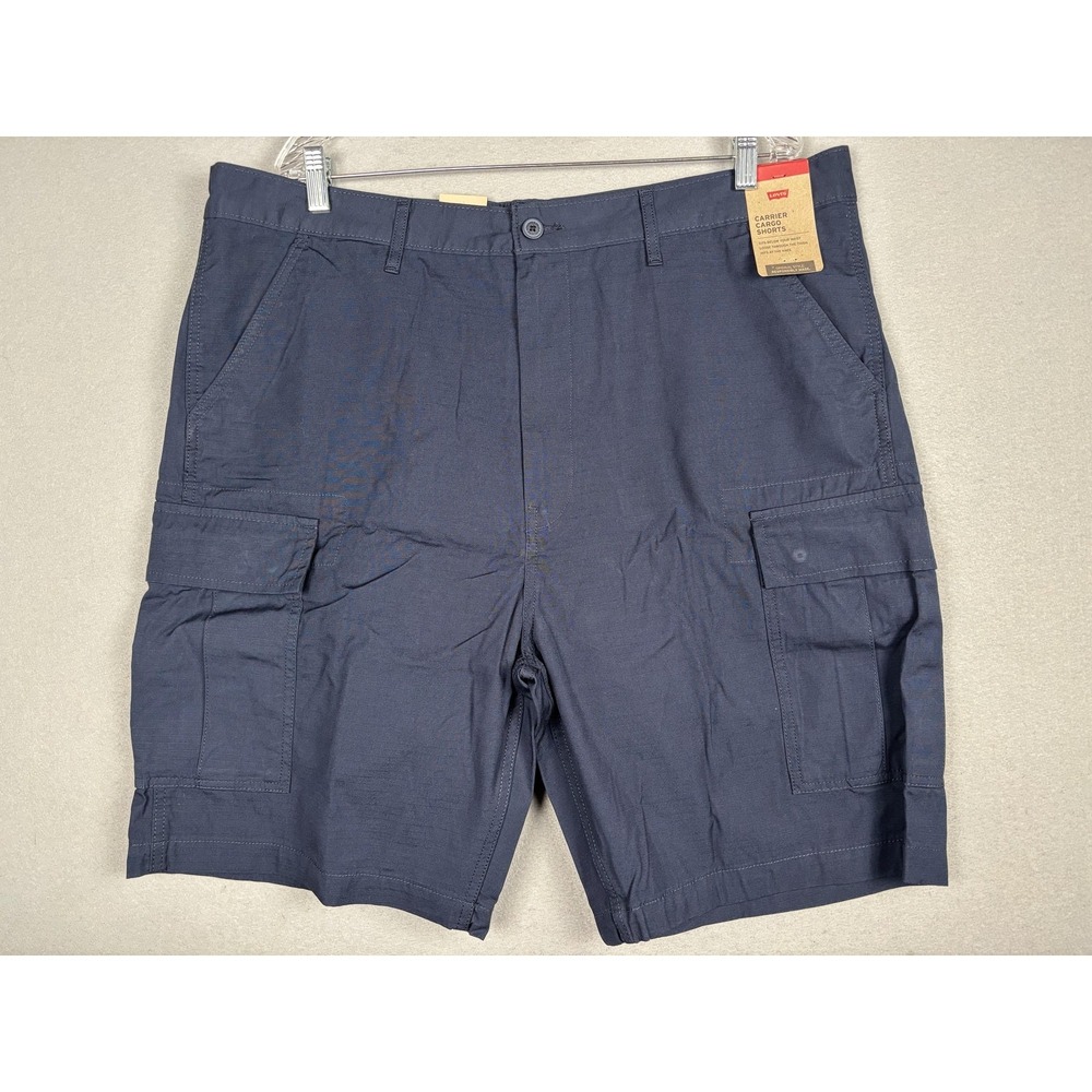 Levi's Carrier Cargo Shorts Mens 40 Blue Ripstop 11‎ Inseam Relaxed Fit Utility